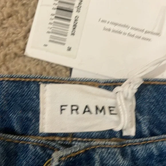 FRAME DENIM LE MAC JEAN LIGHT WASH HIGH RISE STRAIGHT LEG BUTTON FLY JEANS 25NWT - Picture 13 of 16